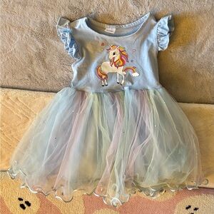 The Children's Place - Blue Unicorn Dress